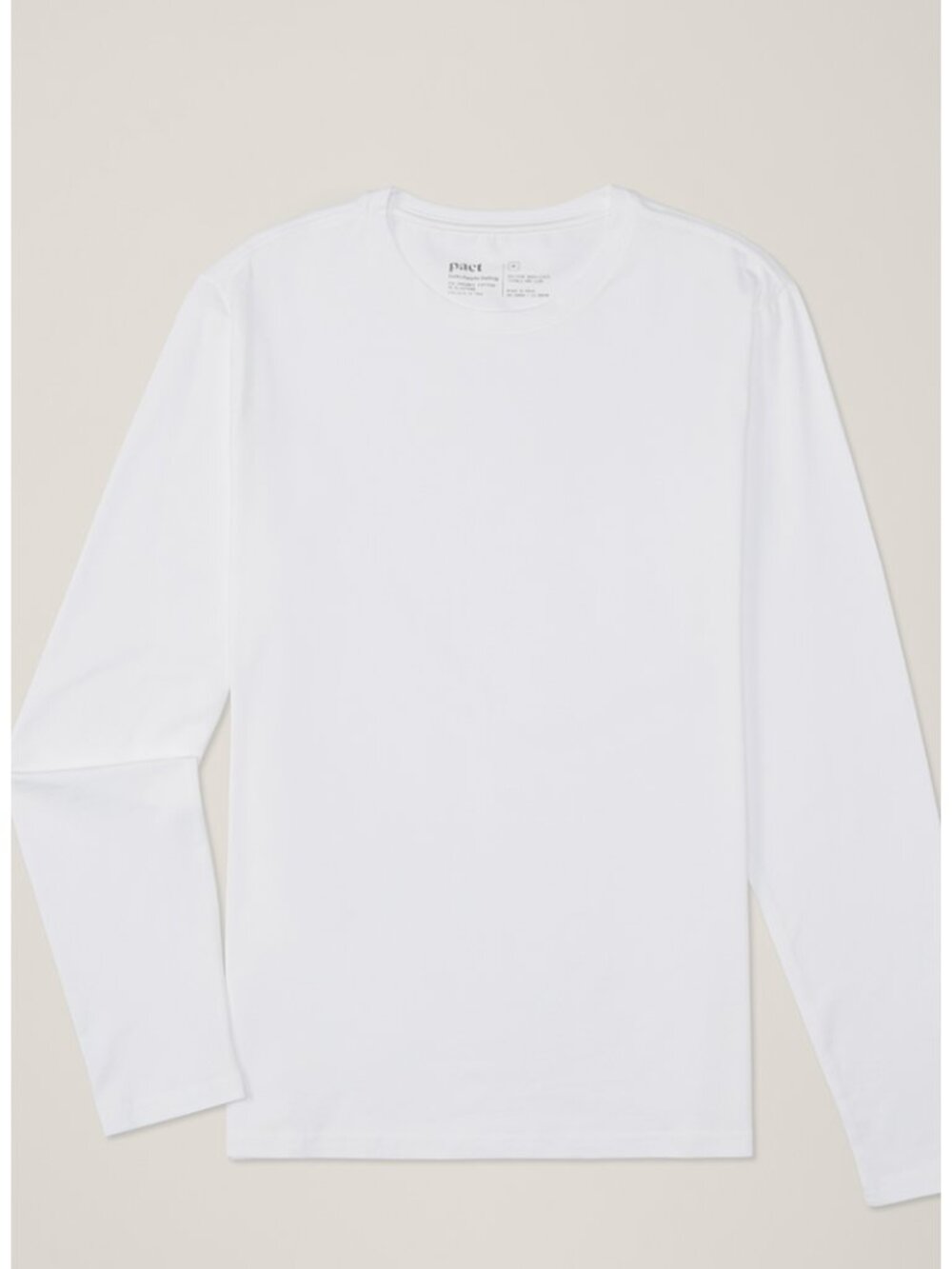 pact Men's Organic Luxe Essential Slim Long Sleeve Tee size Large NWT